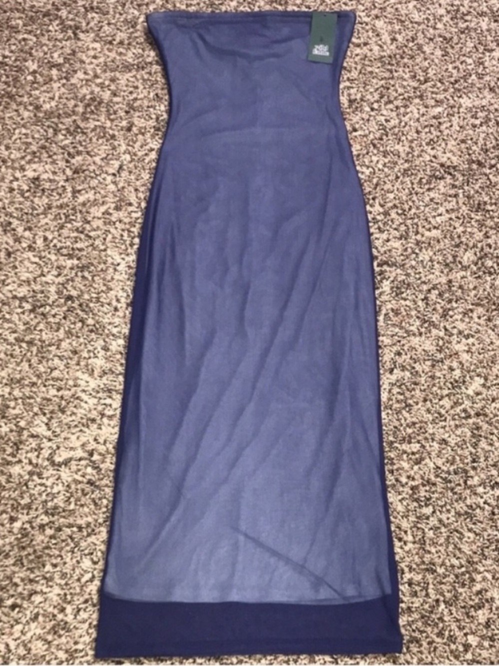 Wild Fable Strapless Bodycon Mesh Overlay Midi Tube Dress XXL NWOT